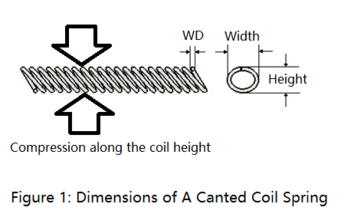 Dimensions of A Canted Coil Spring